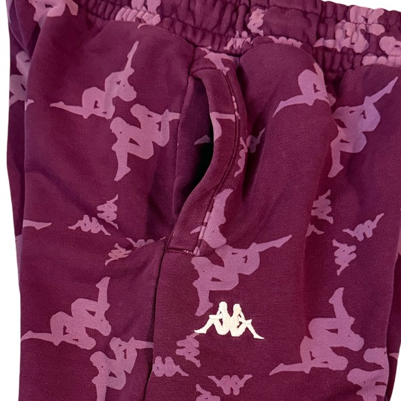 Kappa Allover Logo Joggers Unisex Medium purple athleisure streetwear sweatpants - Picture 8 of 8